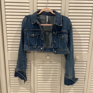 Zara Denim Jacket Jean Size Small Cropped